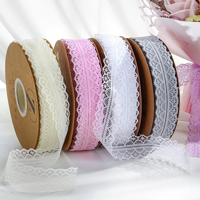 

Harga Promo 1Rol 45Meter Korean Pita Renda Lace Ribbon 3cm PITA RENDA LEBAR 3 CM FLOWER WRAP RIBBON