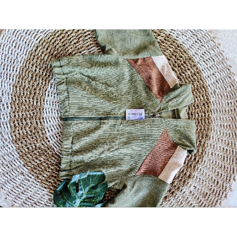 jaket crop bahan Suede ala Korea style