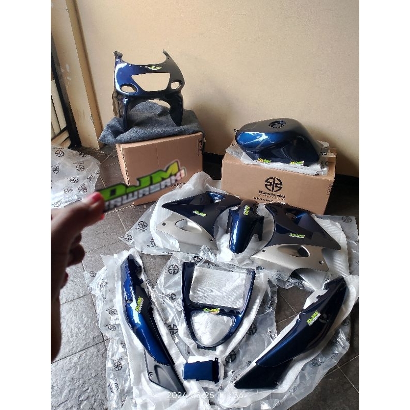 Full body ninja RR old biru navy 2009 Original kawasaki