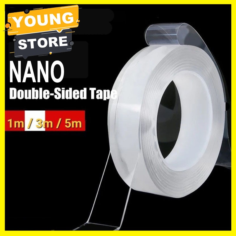 

Double Tape Nano Bening Transparan / Nano Tape Isolasi Super Kuat Serbaguna