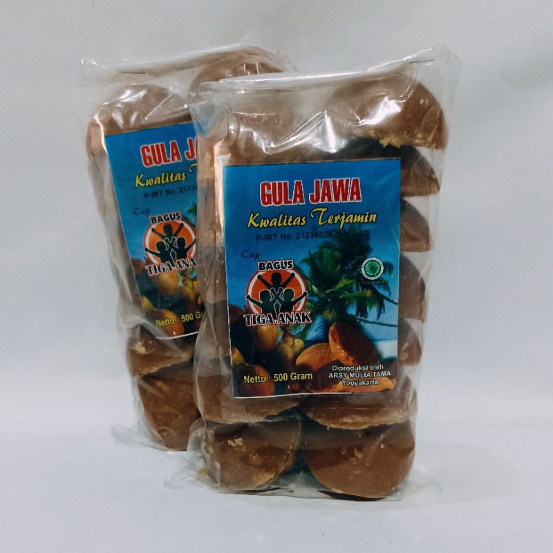 

Gula Jawa Cap Tiga Anak Kualitas Terjamin 500 Gram