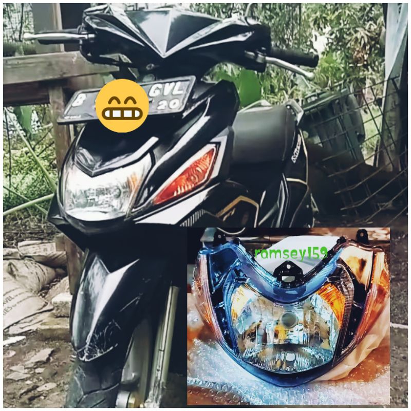 reflektor lampu depan only Mio z Mio M3 Mio 125 custom lampu depan Mio M3 custom free sen jelly
