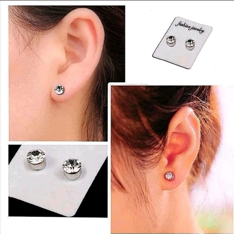 COD Anting Permata Magnet Pria Wanita / Anting Magnet Berlian