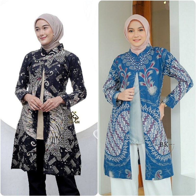 Tunik batik couple | Batik atasan wanita | tunik batik wanita modern | tunik batik couple | Kemeja b