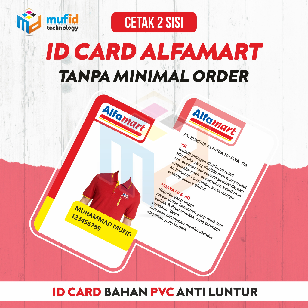 PVC ID Card & Kartu Member / Kartu ID Card ALFAMART