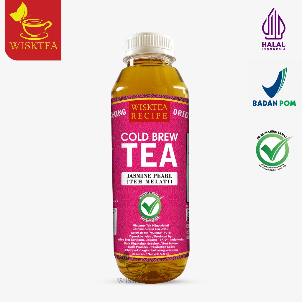 

Minuman Teh Herbal Bunga Melati + Teh Hijau | Jasmine Pearl 500ml | Minuman Sehat | by WiskTea