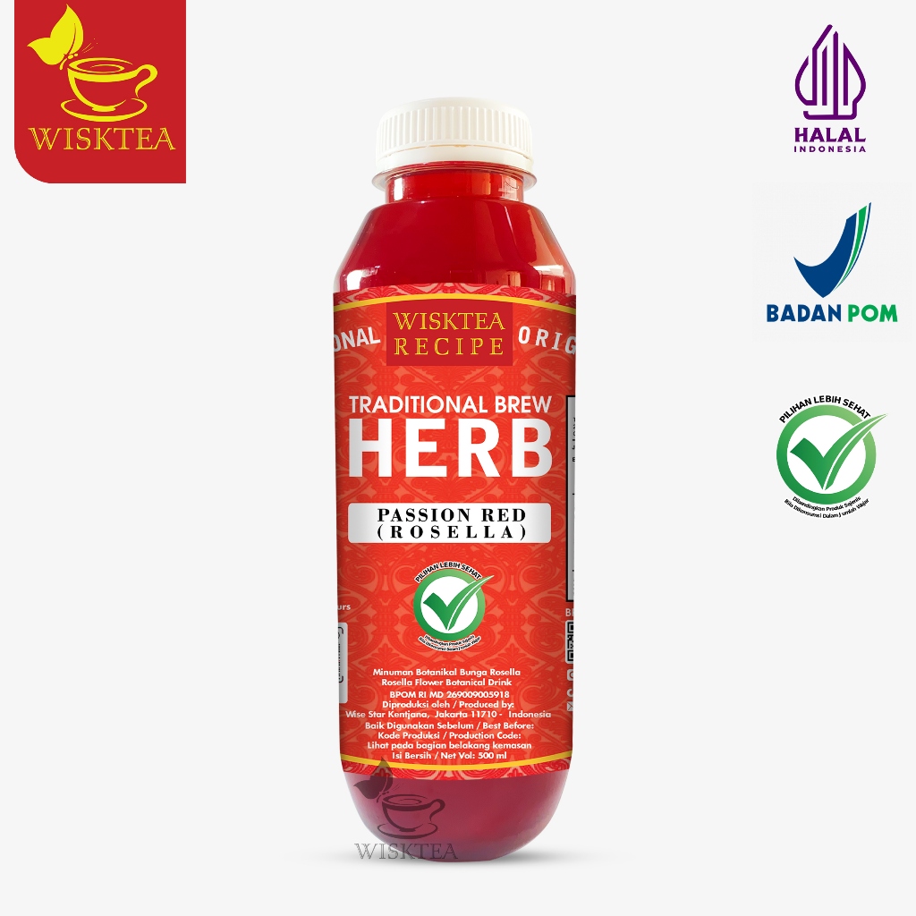 

Minuman Teh Herbal Bunga Rosella | Passion Red 500ml | Minuman Sehat | by WiskTea