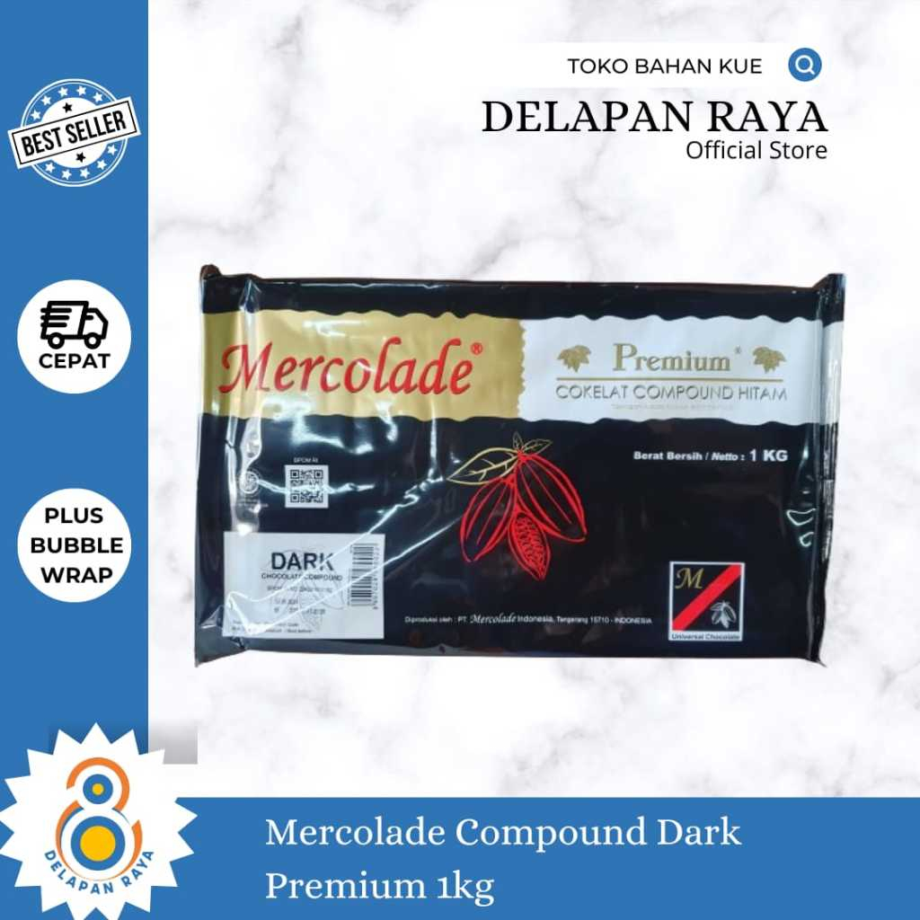 

MERCOLADE COKLAT COMPOUND DARK PREMIUM 1KG -8Raya