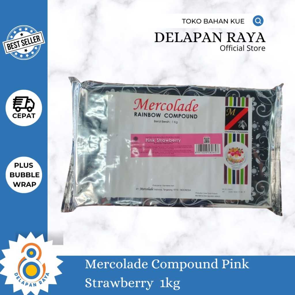 

MERCOLADE COKLAT COMPOUND PINK STRAWBERRY 1KG -8Raya