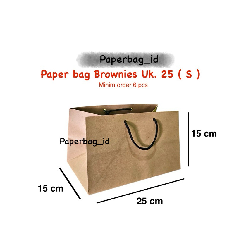 

Paperbag Brownies 25x15x15 ukuran S
