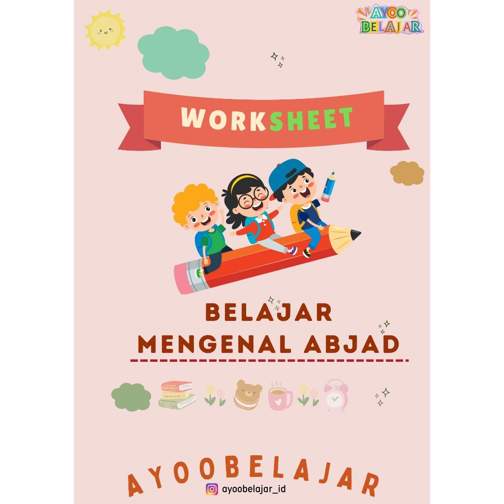 Printable Worksheet (File Pdf) untuk anak usia 2-5 tahun - Lembar kerja anak ayoobelajar