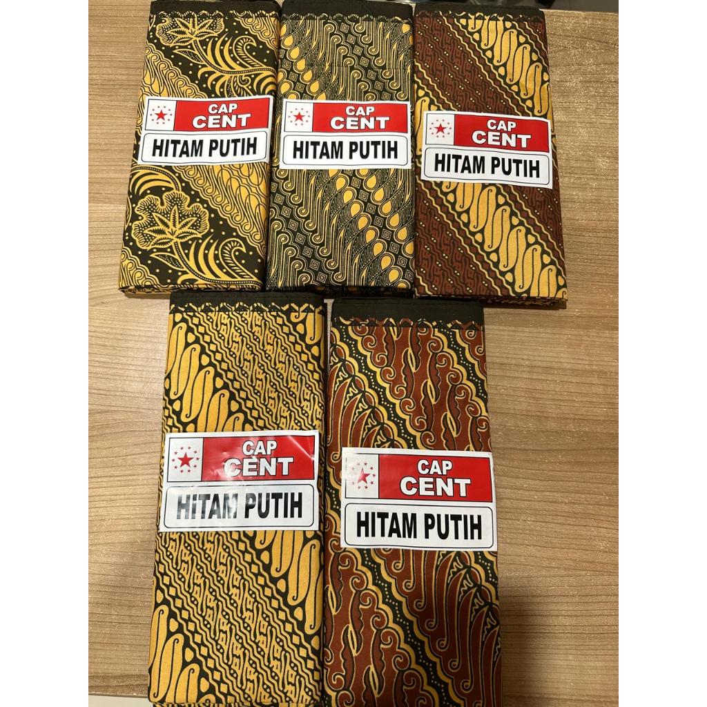 Kain Panjang Batik Wanita Cap Cent (Hitam Putih) Soloan