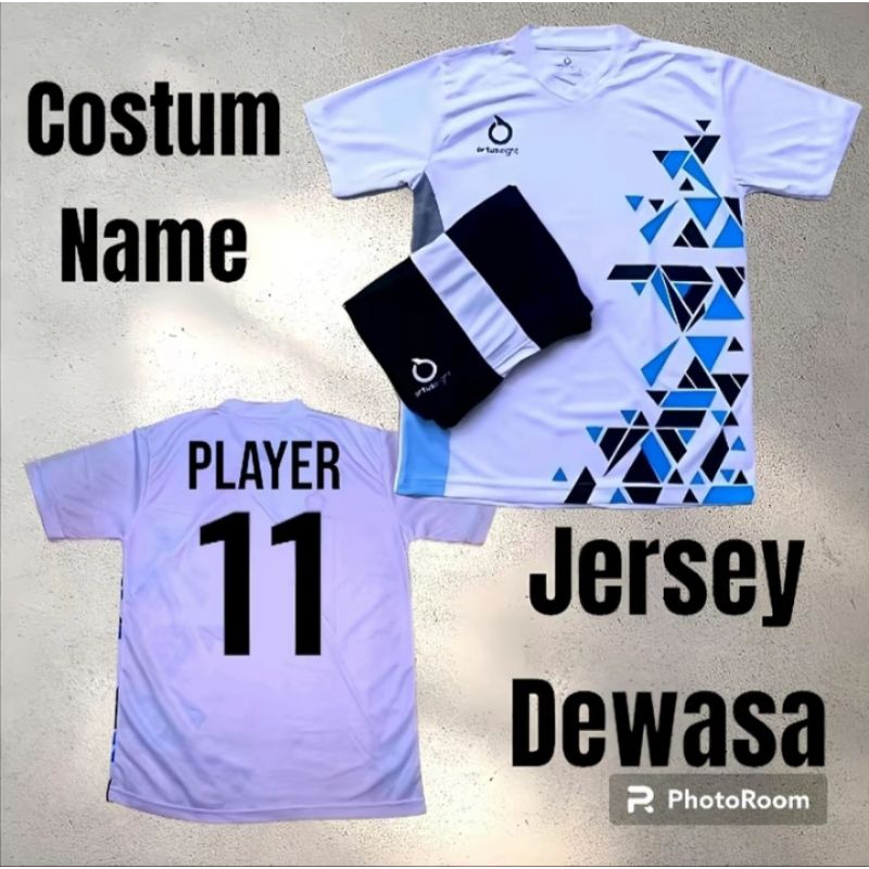 FRRE NAMA DAN NOMOR PUNGGUNG PAKAIAN OLAHRAGA DEWASA BAJU BOLA DEWASA