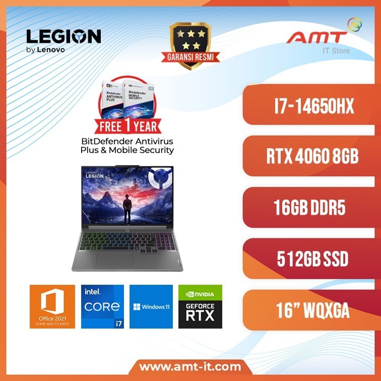 Laptop Gaming Lenovo Legion 5 16IRX9 i7-14650HX 16GB 512GB SSD RTX 4060 8GB 16" WQXGA