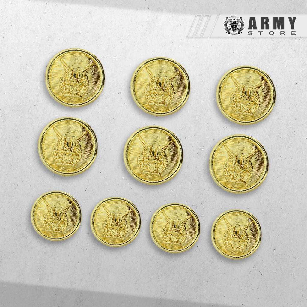 Kancing PDU 2 / PDU 4 TNI AU / Kancing Satuan /Bangkok Non Braso