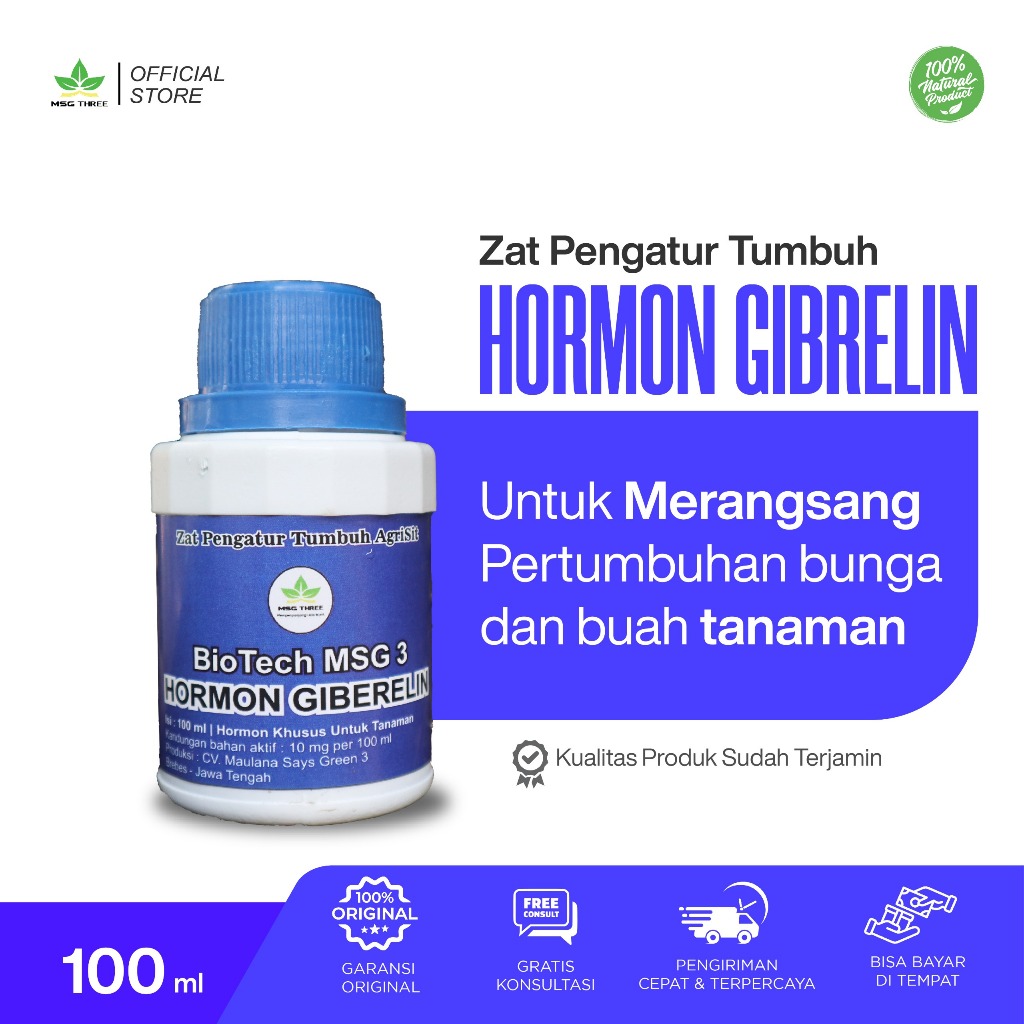 ZPT Giberelin (Perangsang Bunga dan Buah) 100ml
