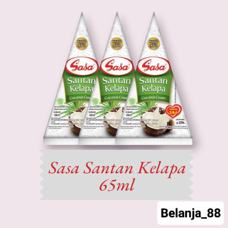 

Santan SASA - Santan Kelapa pilihan di olah secara higienis - Cocok buat segala masakan