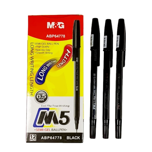 

1 PACK M&G Bolpoint ABP64778 / Puplen Hitam M&G 0.5mm