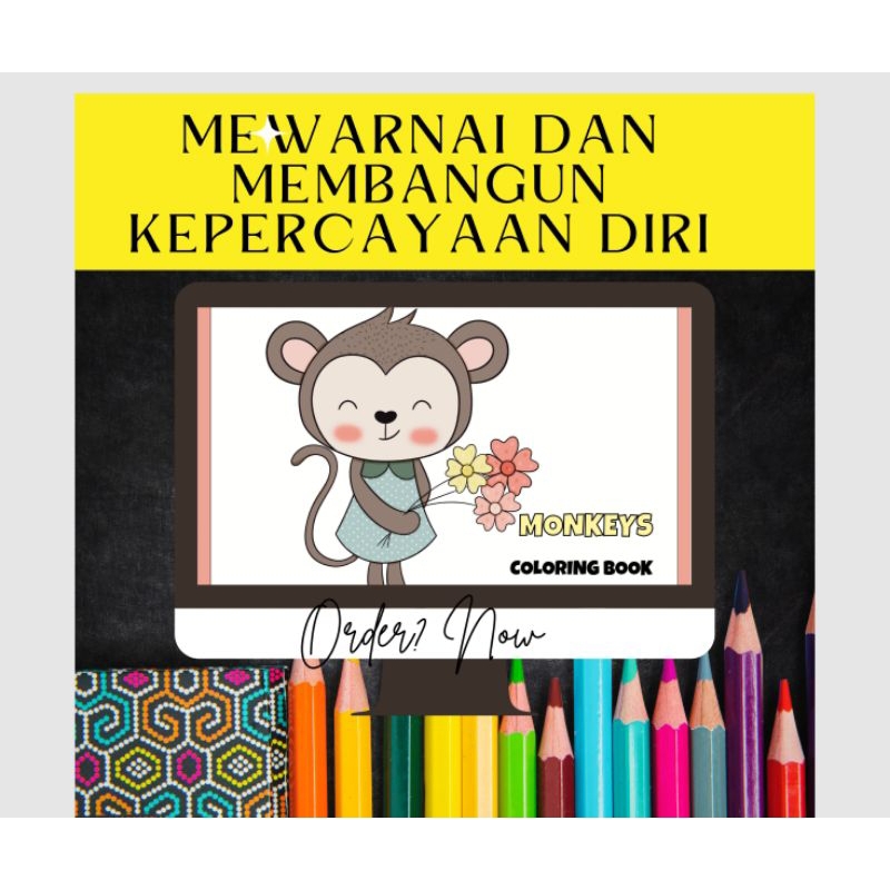 

KERTAS MEWARNAI GAMBAR ANAK PAUD TK SD UK.A4 KIDS COLORING PAGE TEMA ANIMALS SERIES MEMBANGUN KEPERCAYAAN DIRI ANAK