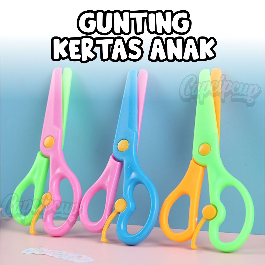 

Gunting Kertas Anak Warna Polos Ujung Bulat Tumpul Safety Plastic Rounded Scissors Kids Safe Alat Pemotong Kertas Buku Origami Bahan Plastik Gunting Kertas Colorfull Aman Untuk Anak Perlengkapan ATK Sekolah Anak TK SD Playgroup Kantor CAPCIPCUP