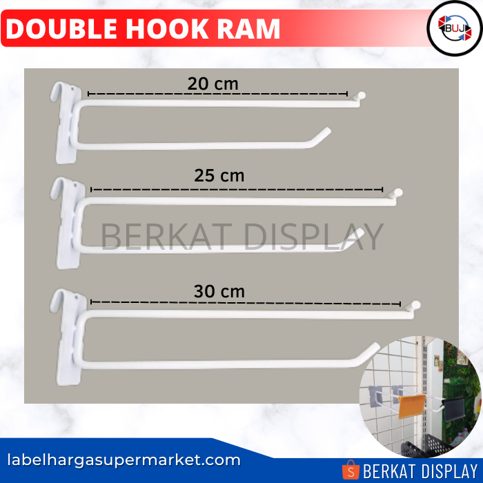 HOOK RAM - DOUBLE HOOK - GANTUNGAN UNTUK TAM JARING - GANTUNGAN BARANG