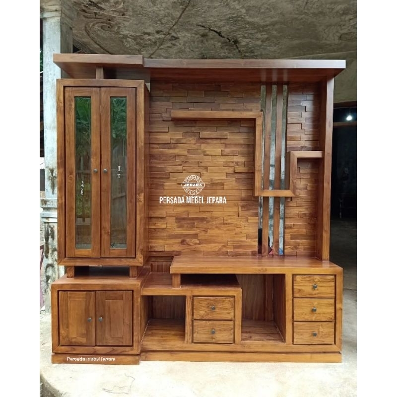 Partisi jati minimalis / Partisi jati / Partisi / Seketsel / Pembatas ruangan / Penyekat ruangan / P