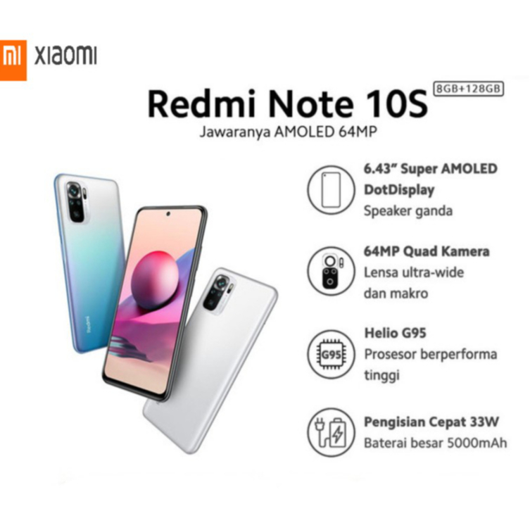 HANDPHONE XIAOMI REDMI NOTE 10s - BERGARANSI
