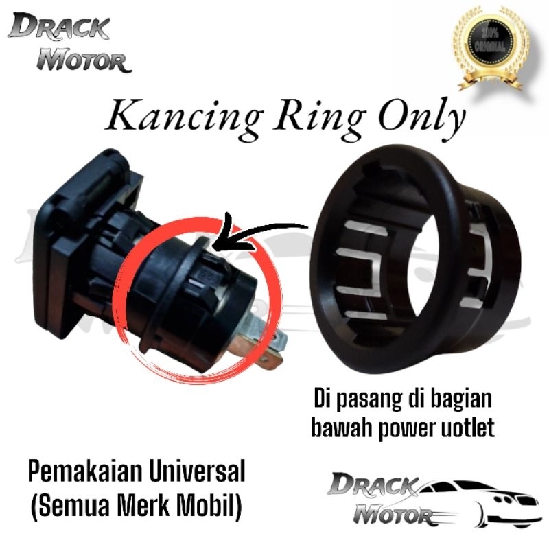 Kancing Ring Only power outlet lighter charger 12volt ORIGINAL HONDA utk universal mobil dan motor