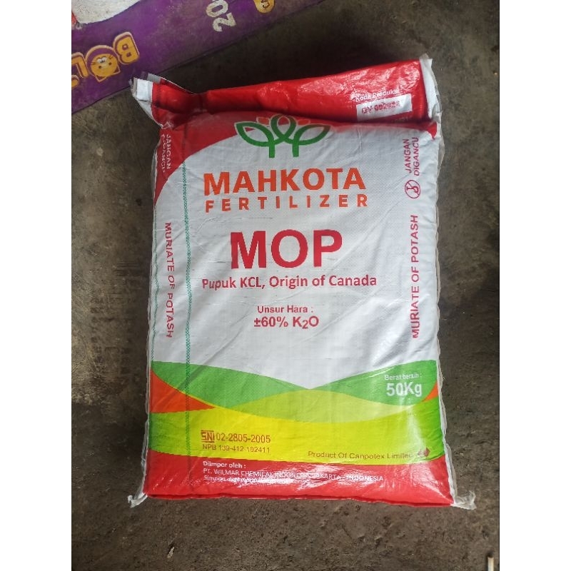 Pupuk KCL Mahkota Origin Kanada Kemasan Ball 50kg