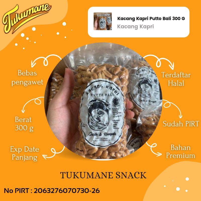 

Kacang Kapri Putto Bali Tari Bali Meman Asli Kacang Kapri Bali 300 gram