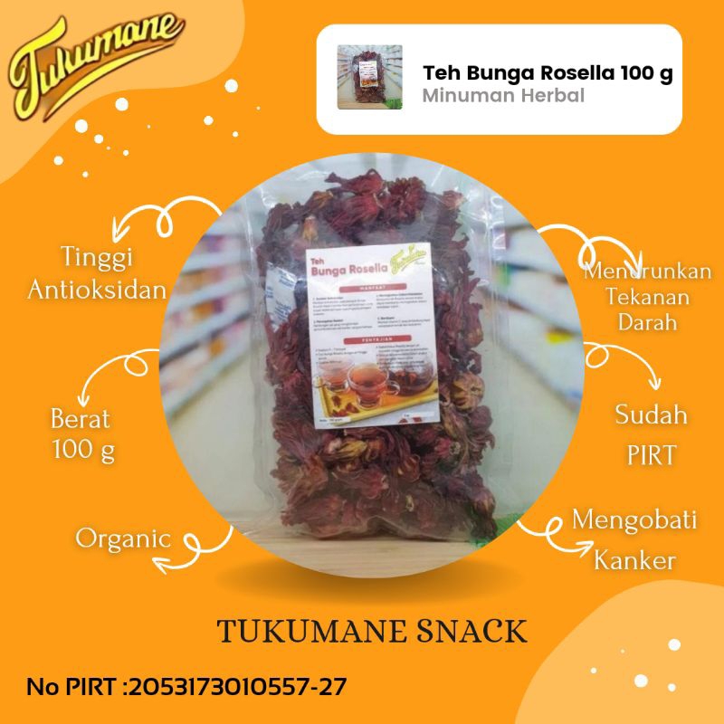 

Teh Bunga Rosella Merah-Ungu Premium Minuman Herbal 100g