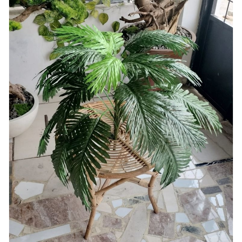 Daun Palem Sikas/ Daun Hias Palem Sikas Plastik/ Daun Palem Sikas Artificial Dekorasi