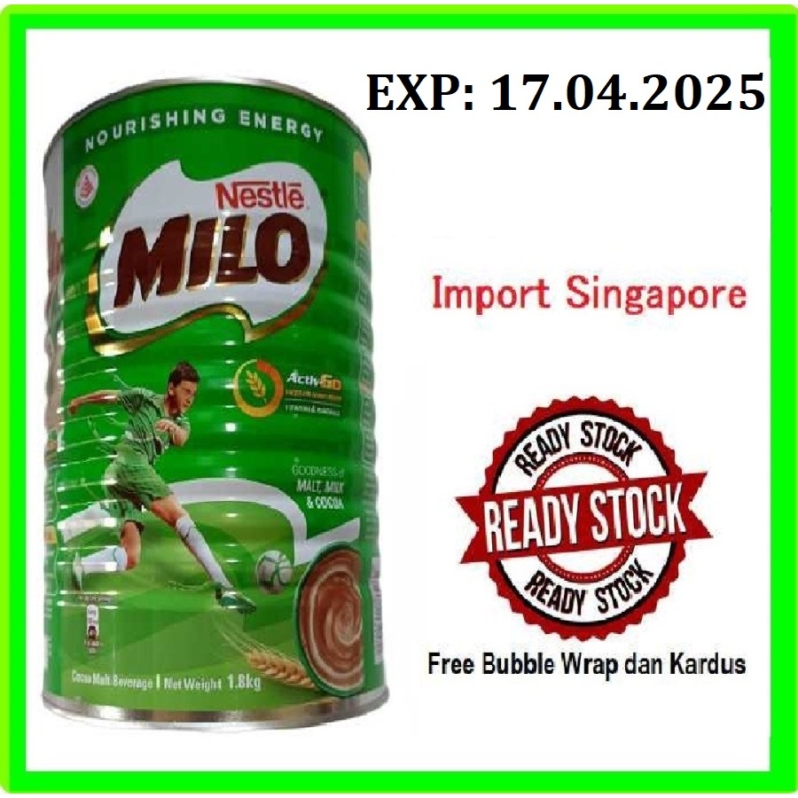 

MILO SINGAPORE KALENG 1,8KG / BUBUK NESTLE MILO POWDER 1,8kg