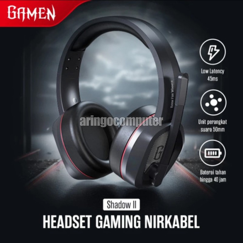 Headset GAMEN Gaming Bluetooth Shadow II Black