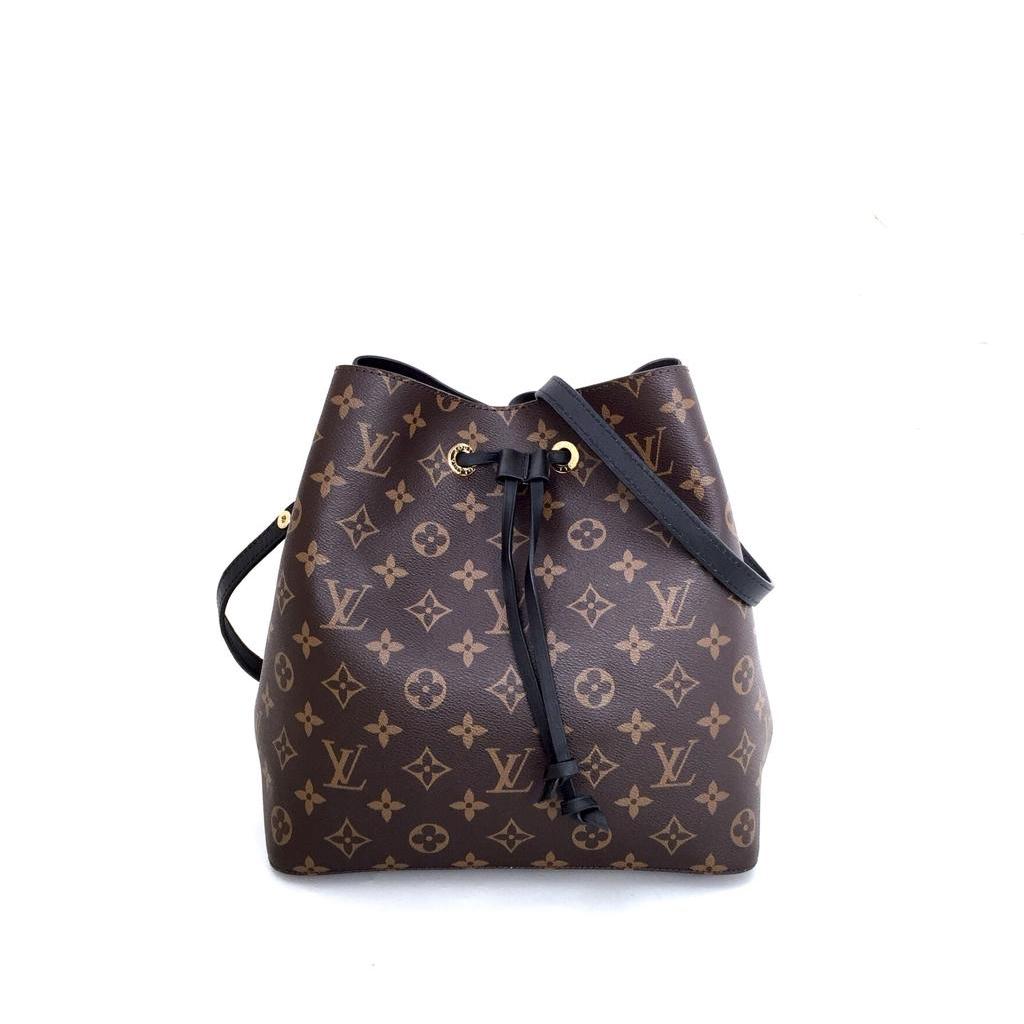 Tas Monogram Neonoe Neo Hitam Black Ori Leather Fo Original Asli Ori - Ori Leather Quality - Kulit A