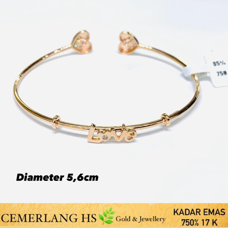 Gelang emas fashion italy 17k