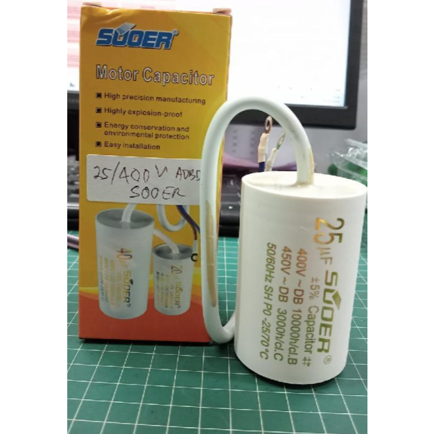 CAP BULAT 25UF - 400V SUOER KABEL