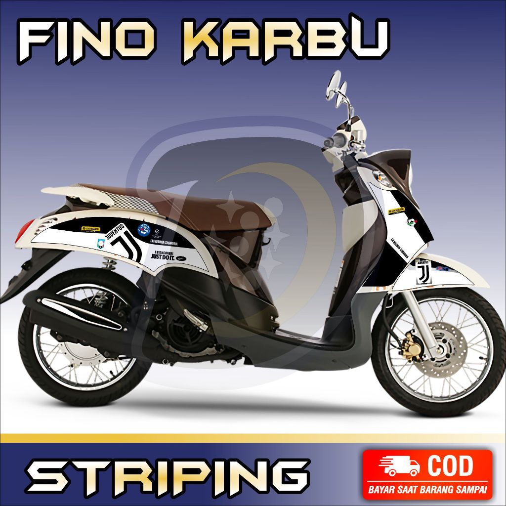 Striping Lis Fino Karbu Stiker Variasi Motor Fino Karbu Striping Yamaha Fino Karbu Juve