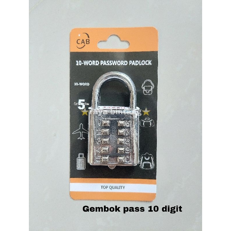 Gembok kode 8 digit besi password angka kunci pintu kantor gudang toko etalase