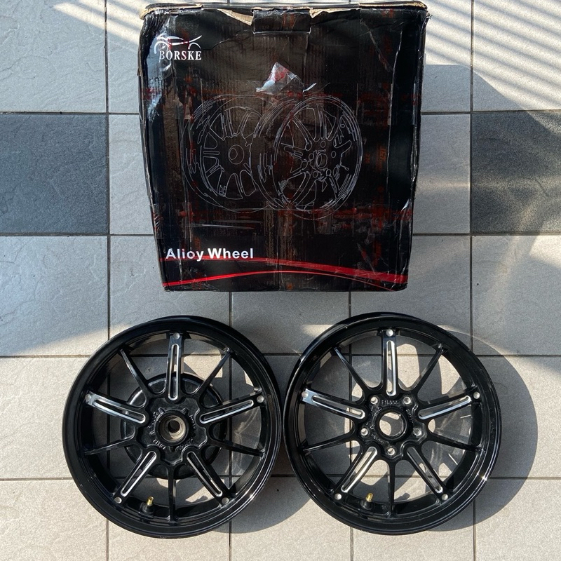 Velg Cnc Drag Borske MK II Black Vespa
