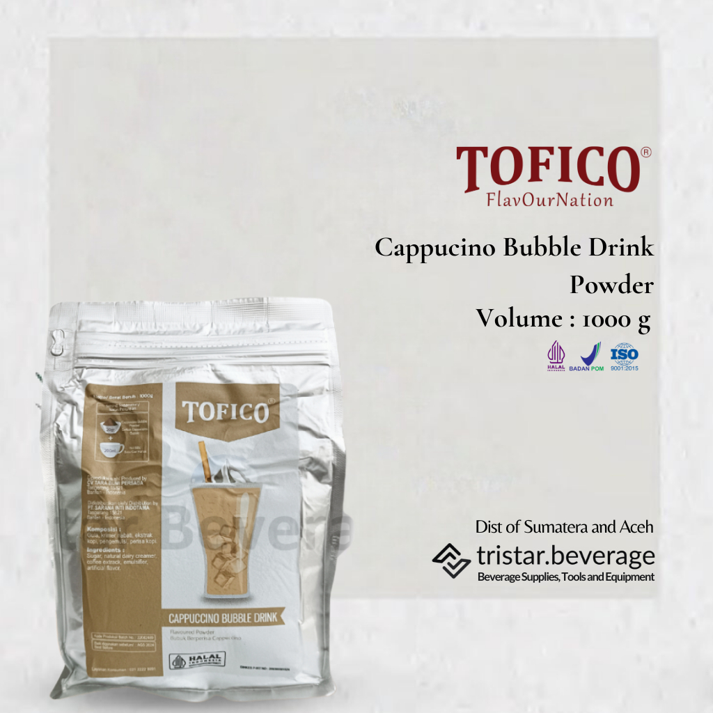 

Minuman Bubble Drink - Tofico Powder Cappuccino Bubble Drink 1 kg