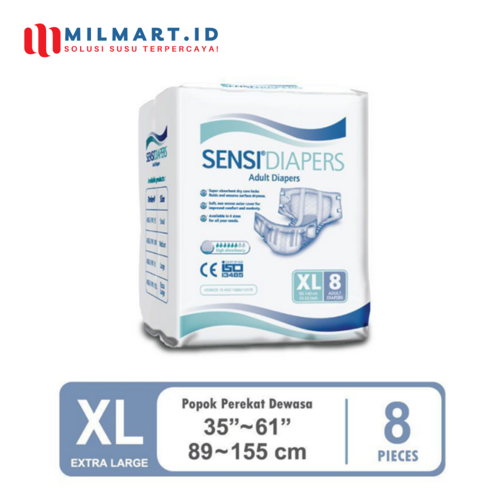 SENSI ADULT DIAPERS XL 8 POPOK PEREKAT DEWASA LANSIA