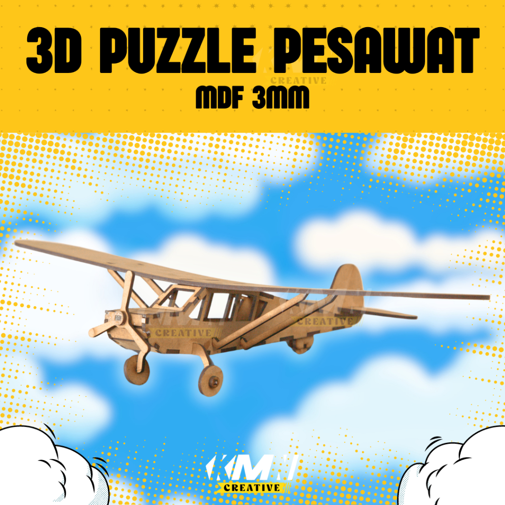 3D Puzzle Pesawat Capung - MDF