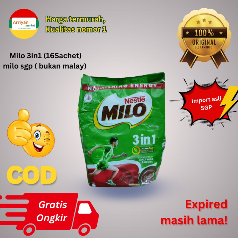 

Milo Singapura 3in1 Bukan Milo Malaysia / Milo Indonesia