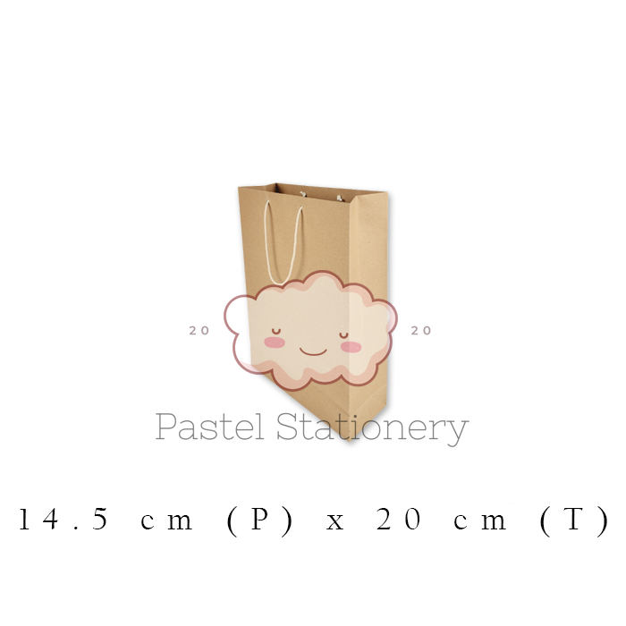 

Paper Bag Polos Ukuran Extra Small 14.5x20 cm Bahan Kraft Tebal 150gsm - Tas Karton Kantong Penyimpanan Kecil Size XS
