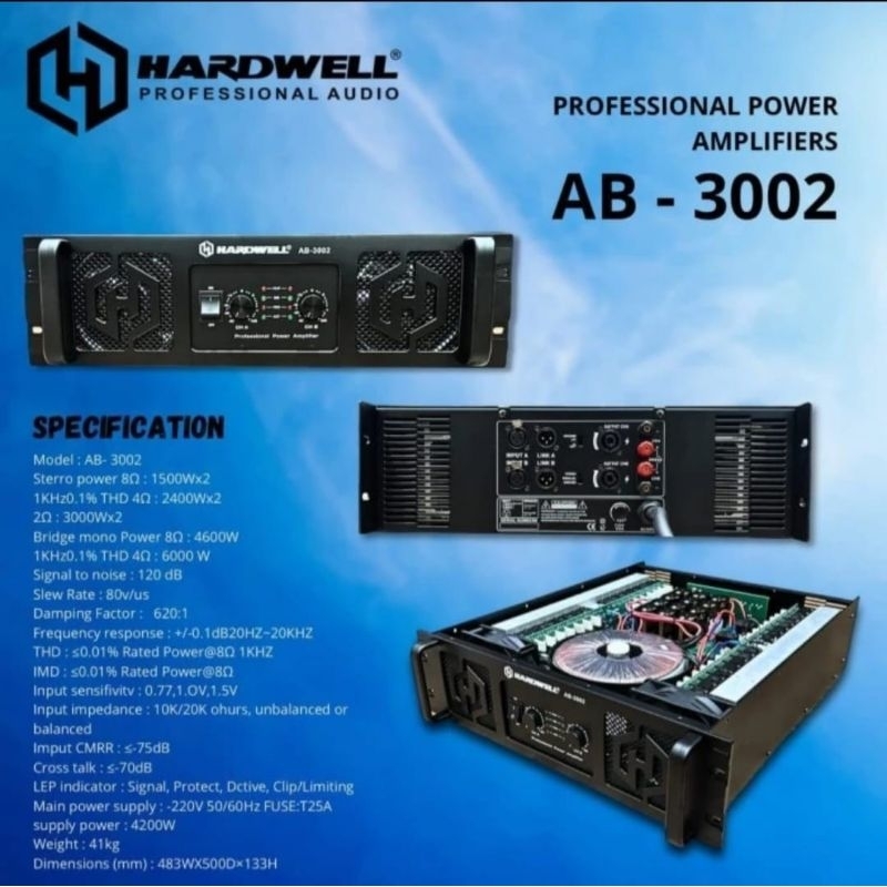 Audio Power Hardwell AB 3002 Original Amplifier HARDWELL AB3002
