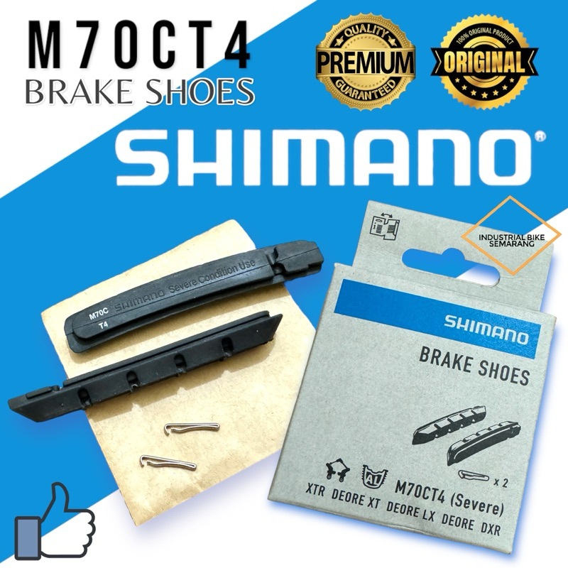 (( M70CT4 SHIMANO )) Original Shimano M70CT4 Brake Pad Shoe Kampas Rem Sepeda M70 Vbrake V-brake Sho