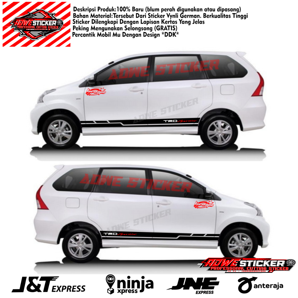 Cutting Stiker Mobil Avanza Veloz Stiker Mobil Toyota Avanza Veloz Terbaru