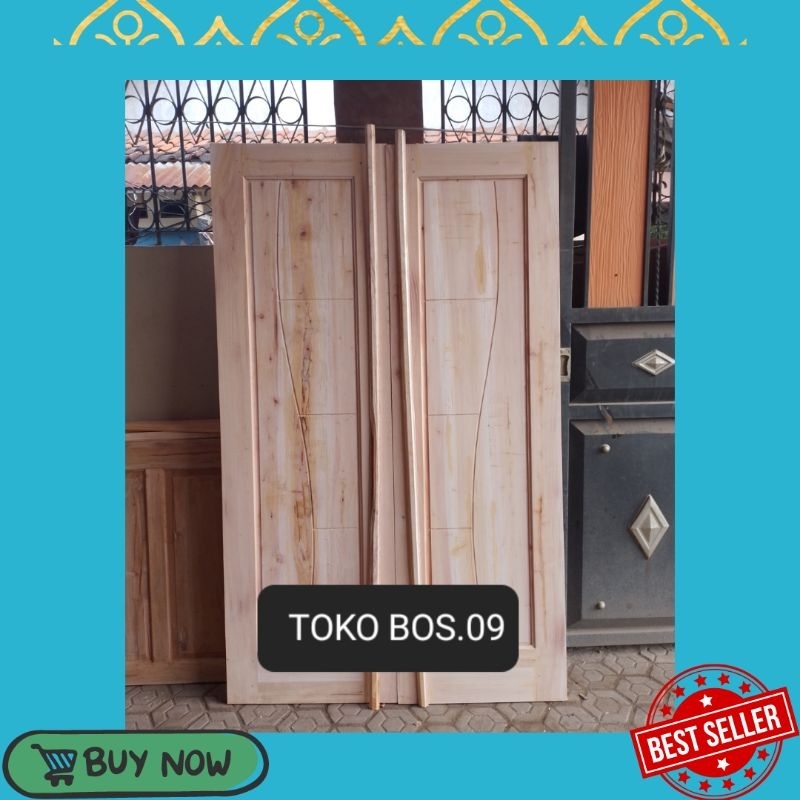 Daun Pintu Kupu Kupu Minimalis Pintu Rumah Kayu Mahoni