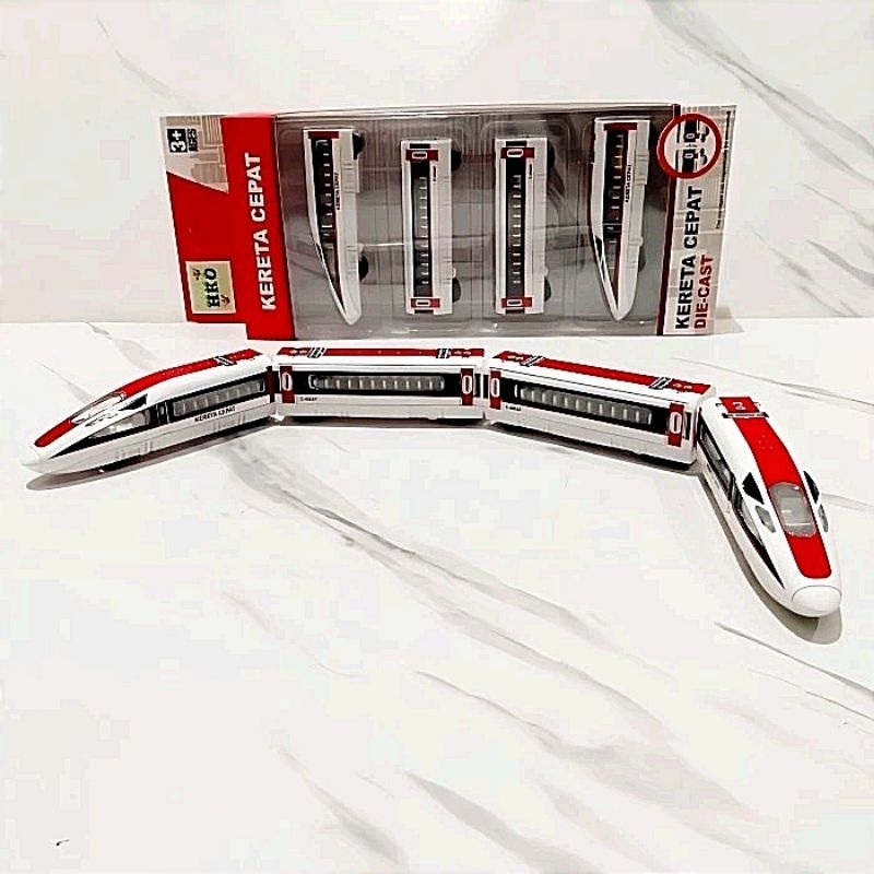 Diecast Set Kereta Api Cepat MRT Alloy - Mainan Miniatur Model LRT Express Train Koleksi Dewasa Anak